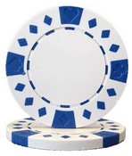Diamond Suited 12.5 gram - White Sold by the Roll25 pcs. per Roll, CPDS-White*25