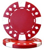 Diamond Suited 12.5 gram - Red Sold by the Roll25 pcs. per Roll, CPDS-RED*25