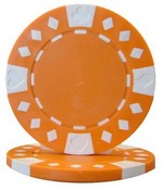Diamond Suited 12.5 gram - Orange Sold by the Roll25 pcs. per Roll, CPDS-ORANGE*25