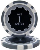 Eclipse 14 Gram Poker Chips - $1 Sold by the Roll 25 pcs per Roll, CPEC-$1*25