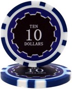 Eclipse 14 Gram Poker Chips - $10 Sold by the Roll 25 pcs per Roll, CPEC-$10*25