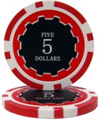 Eclipse 14 Gram Poker Chips - $5 Sold by the Roll 25 pcs per Roll, CPEC-$5*25