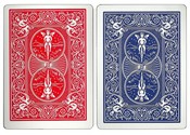 Set of 12 Rider Back Decks Red & Blue Jumbo Index Bicycle Cards, GUSP-003*6.004*6