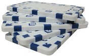 5 White Rectangular Poker Chips, CPPP-White*5