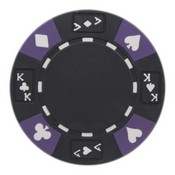 Ace King Suited 14 Gram Poker Chips Black - Roll of 25 pcs, CPAK-BLACK*25