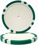Green Eight Stripe Chips Sold by the Roll 25 pcs. per Roll, CPBL14-GREEN*25