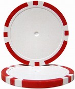 Red Eight Stripe Chips Sold by the Roll 25 pcs. per Roll, CPBL14-RED*25