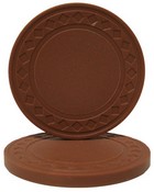Super Diamond Poker Chips - BROWN Sold by the Roll, CPSU-Brown*25