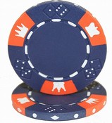 Crown & Dice 3 Tone 14 gram - Blue Sold by the Roll25 pcs. per Roll, CPCD-BLUE*25