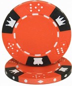 Crown & Dice 3 Tone 14 gram - Orange Sold by the Roll25 pcs. per Roll, CPCD-ORANGE*25