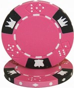 Crown & Dice 3 Tone 14 gram - Pink Sold by the Roll25 pcs. per Roll, CPCD-PINK*25