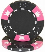 Crown & Dice 3 Tone 14 gram - Black Sold by the Roll25 pcs. per Roll, CPCD-BLACK*25