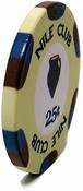 $.25 Nile Club 10 Gram Ceramic Poker Chip Sold by the Roll 25 pcs. per Roll, CPNI-25c*25