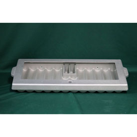Aluminum 12 Tube Aluminum Poker Tray with Cover, TRAYPKOV