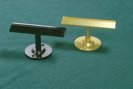 Pedestal Sign Holders - Available in Gold Color or Black, AGS-sinhldr20