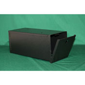 Black Metal Shoe Drawer, SHODWRB