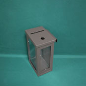 Black Metal 3 Window w/ J-Hook, Top Opening, TOBX3W-J