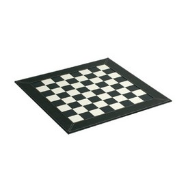 18" Leatherette Chess Board - Black/White, 1023