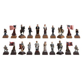 American Civil War Chessmen Poly Resin (King: 2 1/2"), 2126C
