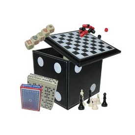 4-3/4" 5-In-1 Dice Box Game - Black, 2196-BLK