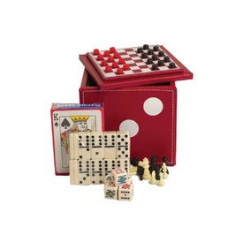 4-3/4" 5-In-1 Dice Box Game - Red, 2196-RD
