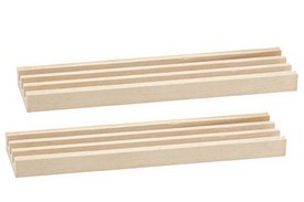 2Pc. Wooden Domino Tile Holder with 3 Slots, AGS2405W