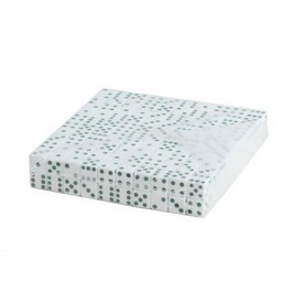 200Pc 16Mm White Dice W/ Green Dots - New, 2500P-WTGN