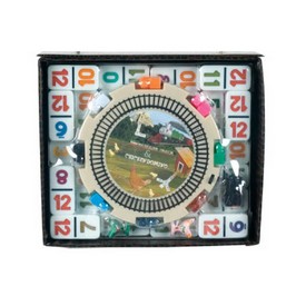 Dbl 12 Prof Number Mexican Train Dom/Chicken Dom W/ Whistling Hub, 2520MT-2