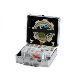 Dbl 12 Numrl 2 In 1 Mexican Train Set In Alum Case, 2520MT-AL