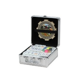 Dbl 15 Numrl 2 In 1 Mexican Train Set In Alum Case, 2526MT-AL