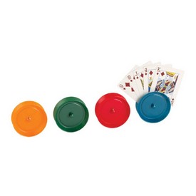 4Pc Round Pearly Color Card Holder, 2722