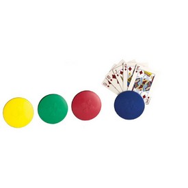 4Pc Round Card Holders In Black Case, 2728