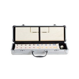 Deluxe Rummy With Wooden Racks In Aluminum Case, 5017AL