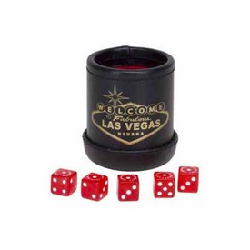 Las Vegas Imprint Dice Cup W/5 Lv Dice, 7813
