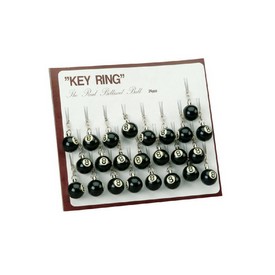 1" Poolball Keychain (24Pc) - 8Th Ball Only, 8226