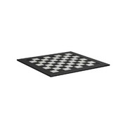 21 Leatherette Chess Board - Black/White, 1023A