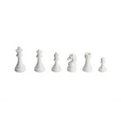4.3" Weighted Black and White Chess Set Leatherette Board, 2109BS