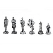 Medieval Gold/Silver Chessmen King: 3 3/4", 2132M