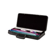 Burgundy Hardcase Western Mah Jong W/ Racks/Pushers - White Tiles, 2400HBKP-WHT