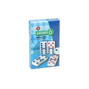 Color Dots Wht Tile Professional Box Dbl 6 Dominoes, 2521TN