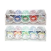 100Pc 11.5G Royal Flush Chips In Plastic Casino Chip Holder W/ Lid, 2715PL-L