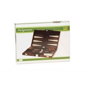 11" Brown & White Stripes Backgammon, 3011S