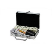 3 In 1 Combination Game In Aluminumcase - Jumbo Dom (New), 6003AL-1