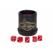 Las Vegas Imprint Dice Cup W/5 Lv Dice, 7813