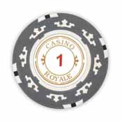 Casino Royale  14 Gram Poker Chips - $1 (25 Pack), casinoroyale1