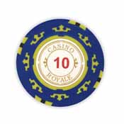 Casino Royale  14 Gram Poker Chips - $10 (25 Pack), casinoroyale10