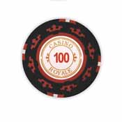 Casino Royale  14 Gram Poker Chips - $100 (25 Pack), casinoroyale100