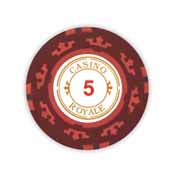 Casino Royale  14 Gram Poker Chips - $5 (25 Pack), casinoroyale5