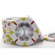 Triangle Casino Elite  14 gram Poker Chips - $1 (25 Pack), tri1