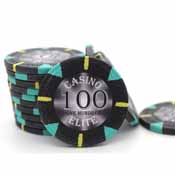 Triangle Casino Elite  14 gram Poker Chips - $100 (25 Pack), tri100